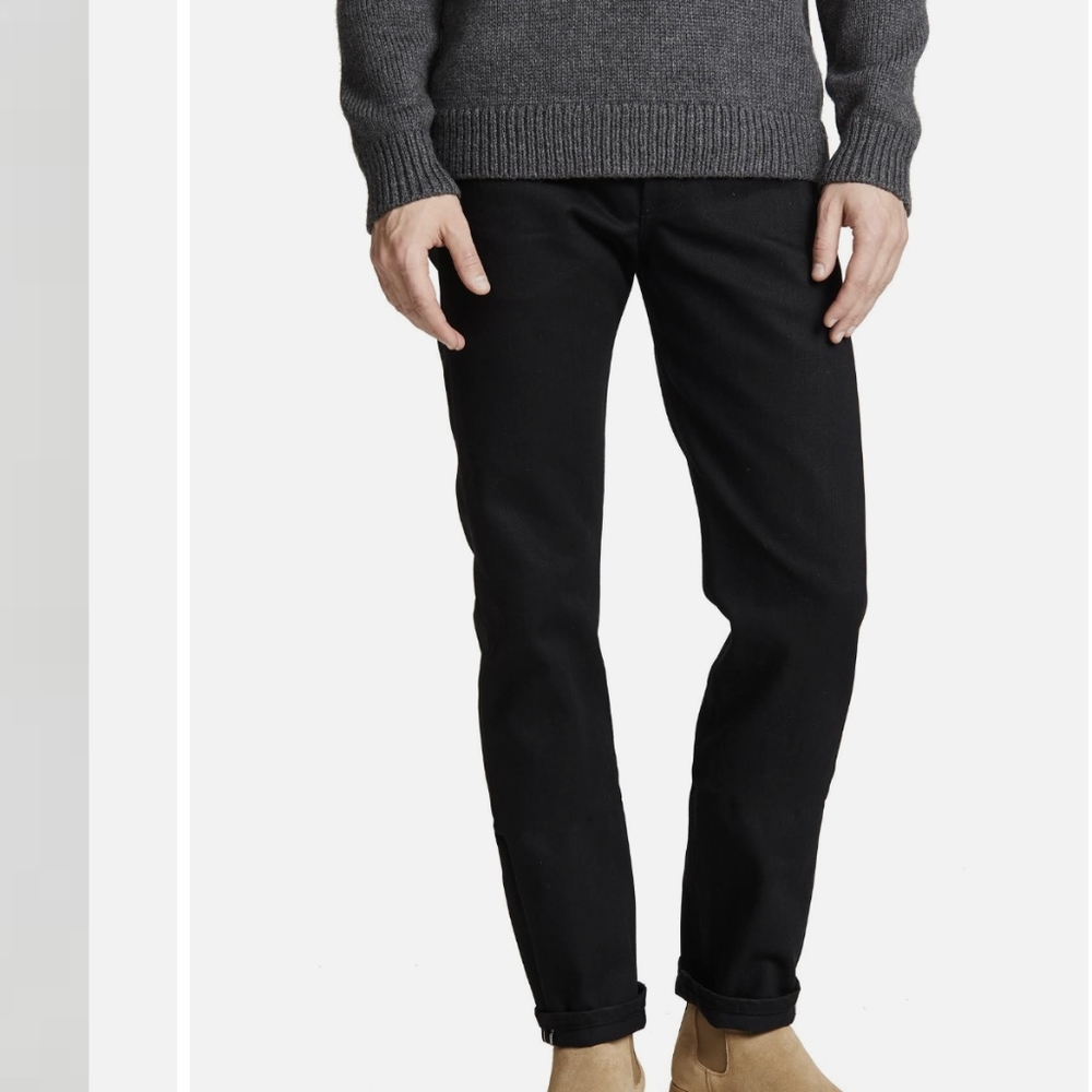 Naked & Famous Denim Black Jeans Weird Guy